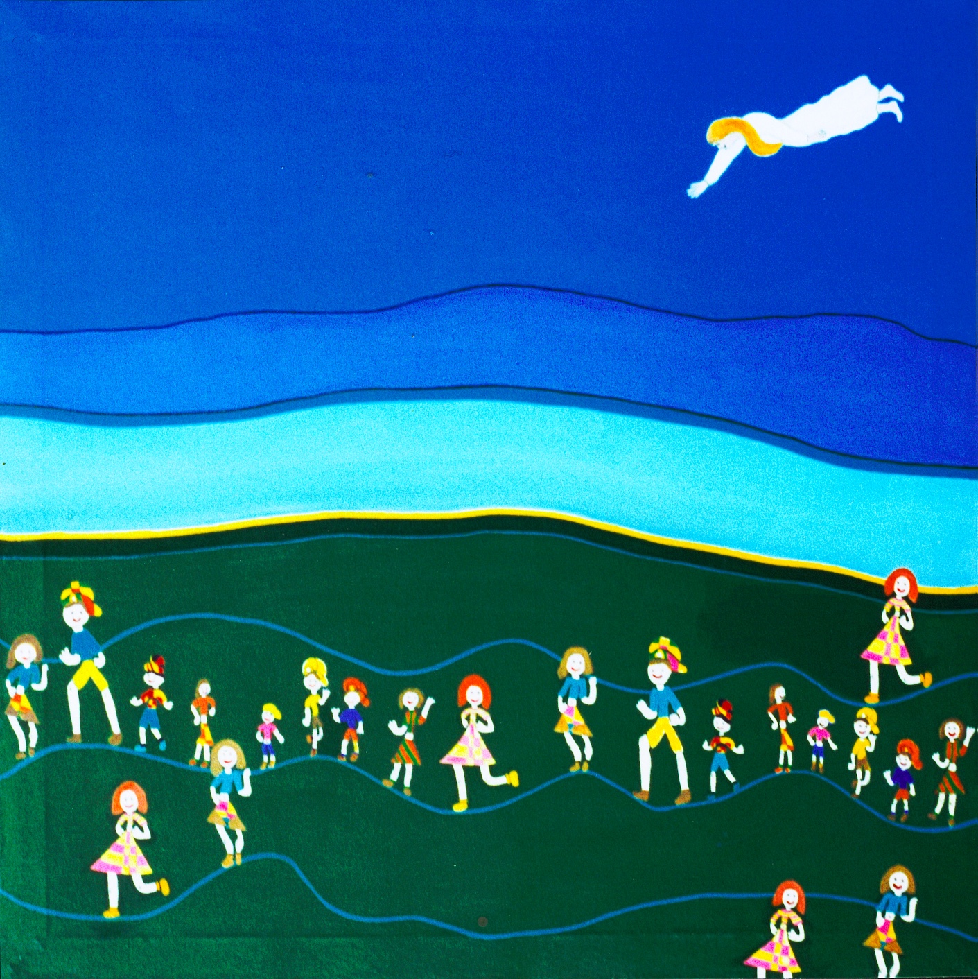 A painting by the artist James Foort called: Ziz Dreams Of A Party