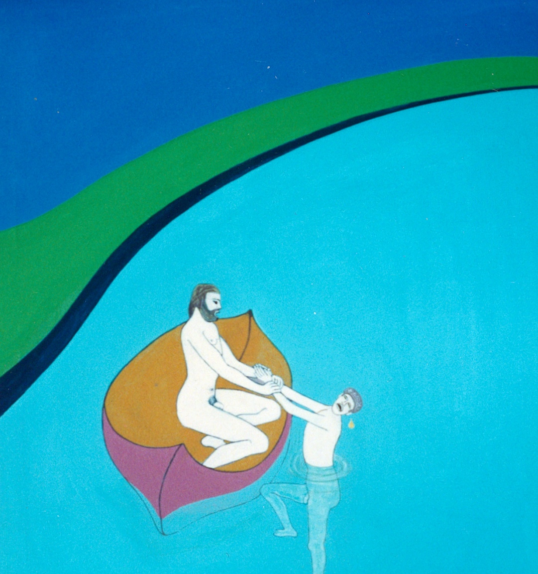 A painting by the artist James Foort called: Sizzle Attempts Suicide