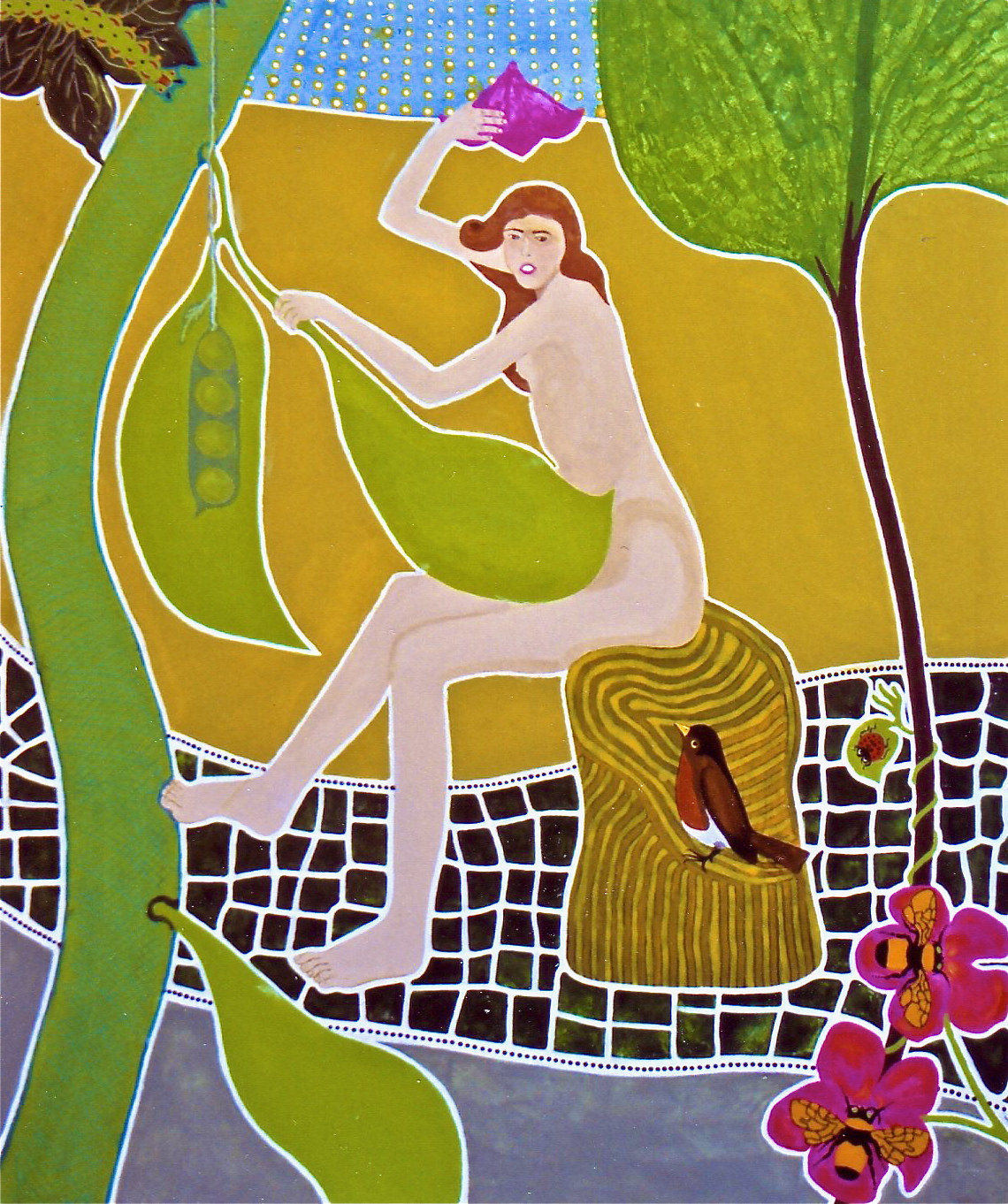 A painting by the artist James Foort called: Adolescence In The Celestial Ship