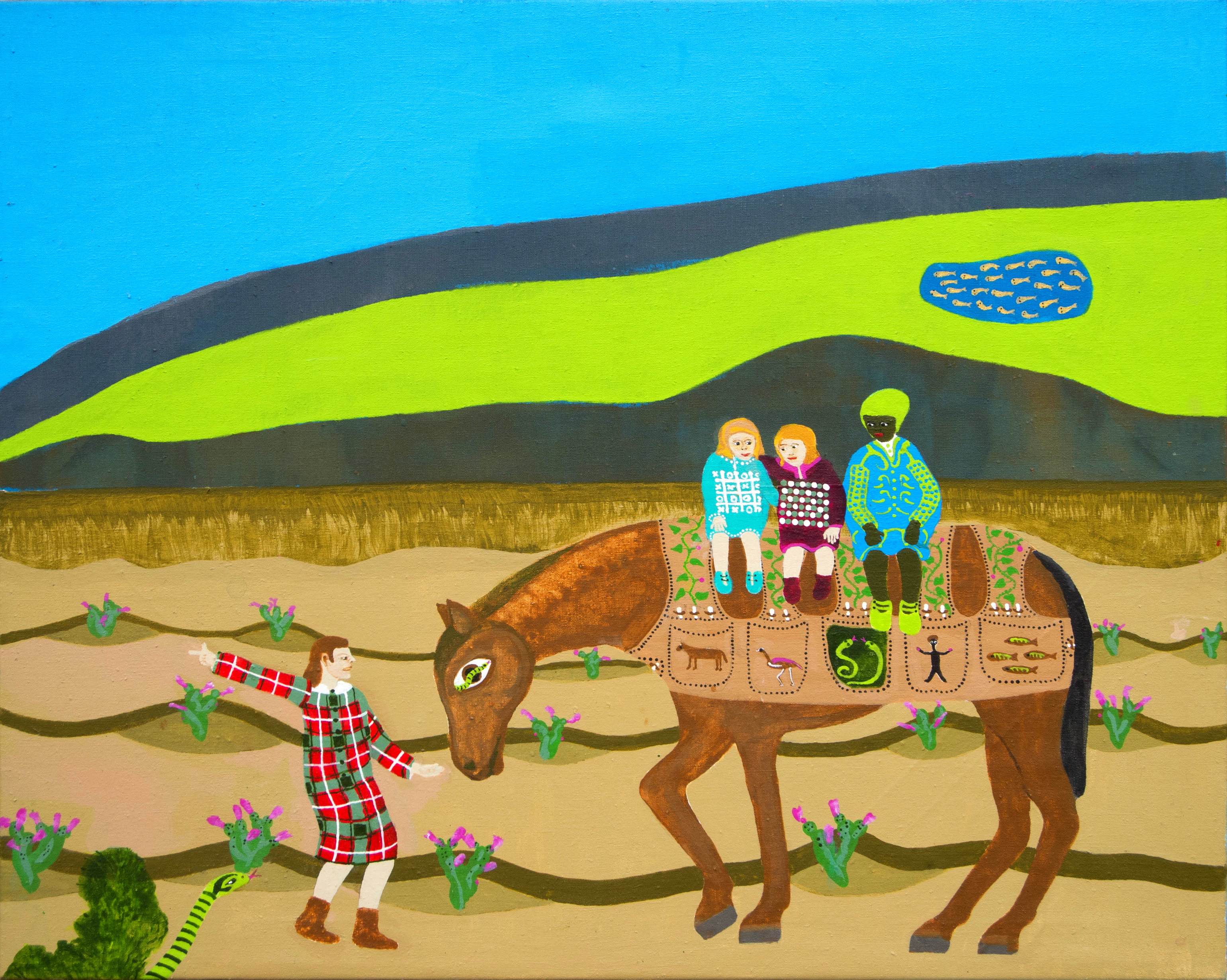 A painting by the artist James Foort called: Angus And The Snake