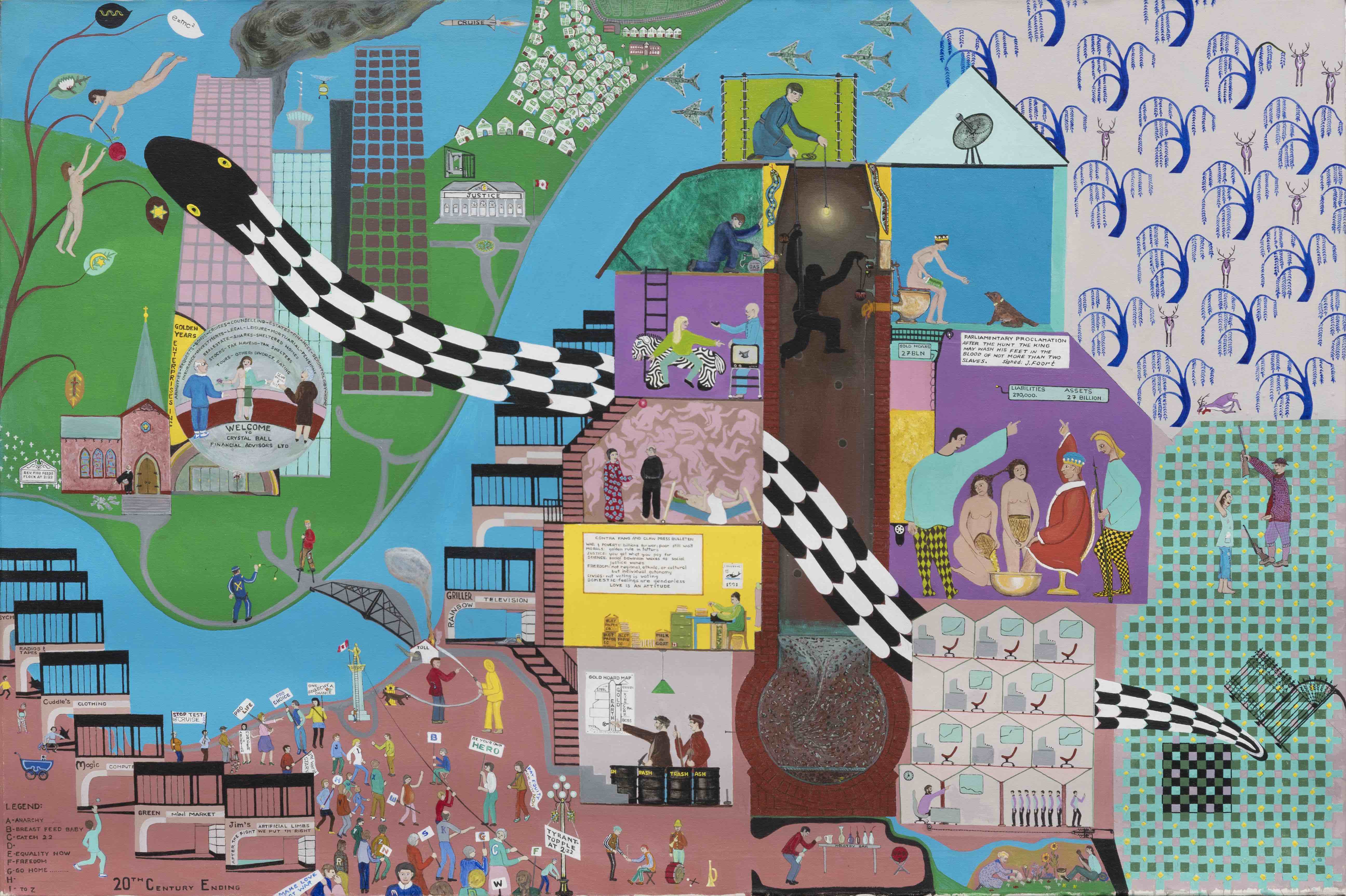 A painting by the artist James Foort called: Twentieth Century Ending